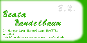 beata mandelbaum business card